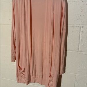 Pink Open Front Cardigan